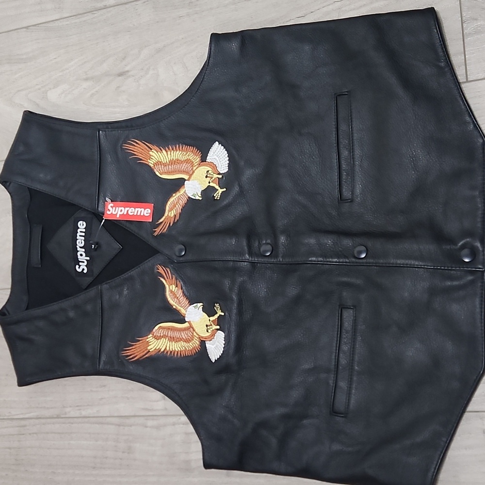 Supreme Eagle Leather Vest Vintage